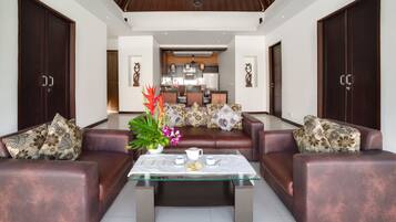 32-inch LCD TV with cable channels, TV, iPod dock