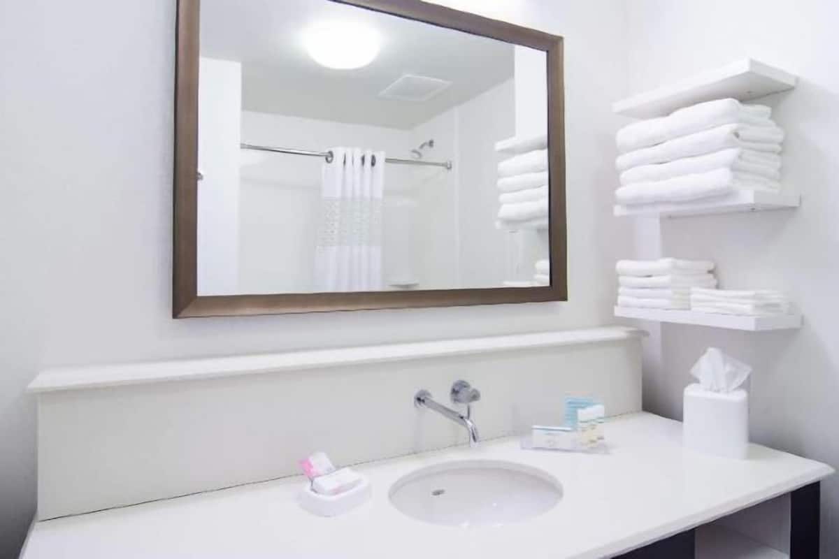 Bathroom | Hair dryer, towels