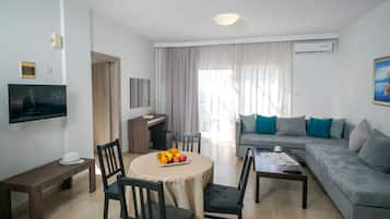 Superior Apartment, 1 Bedroom | Living area | LCD TV