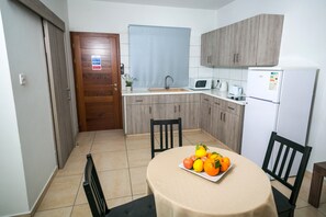 Superior Apartment, 1 Bedroom | Private kitchen | Fridge, stovetop, coffee/tea maker, electric kettle - Crystallo Apartments (Paphos)