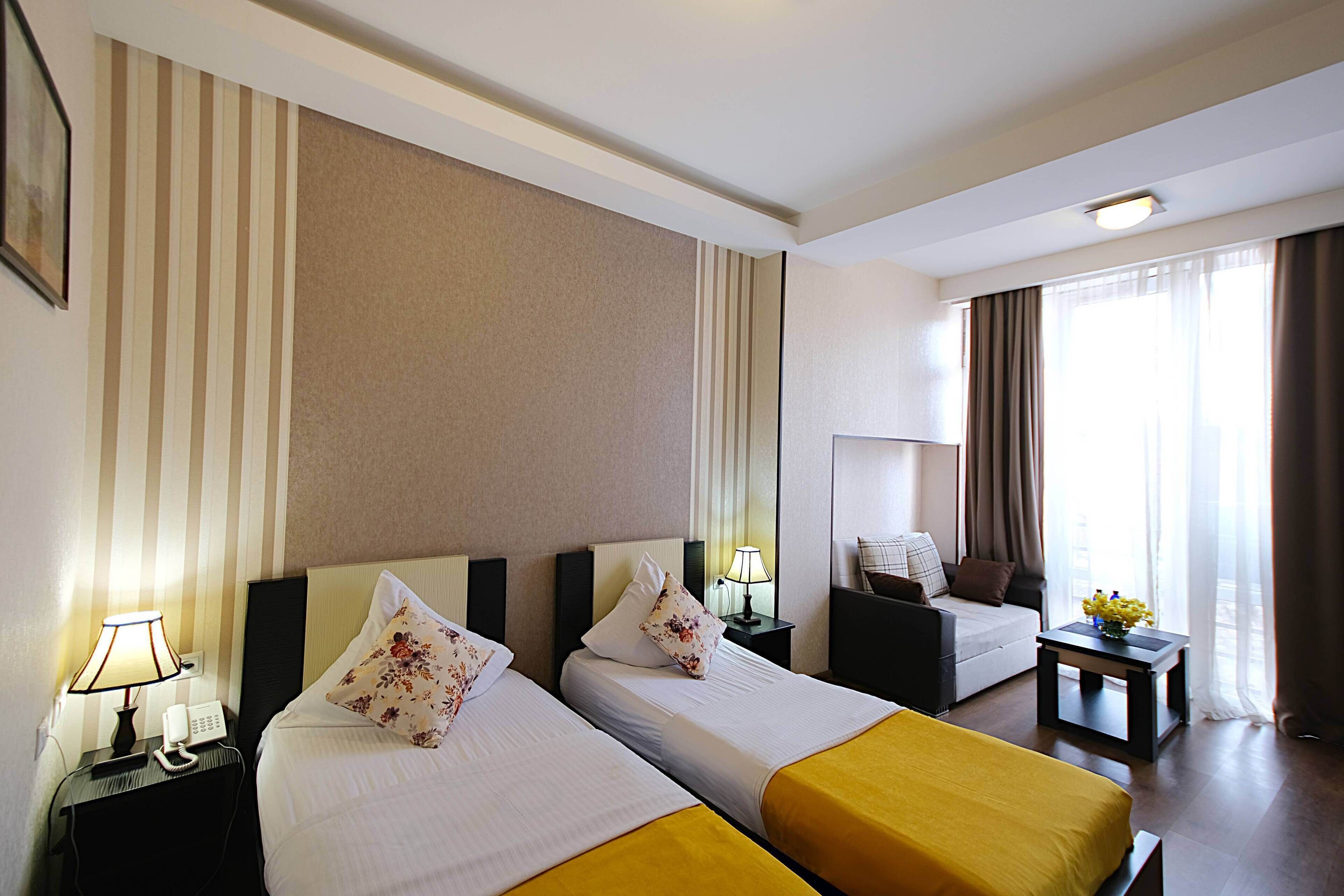 comfort double or twin room | frette italian sheets, premium bedding, memory-foam beds, in-room safe