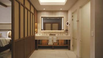 Articles de toilette de luxe, serviettes fournies