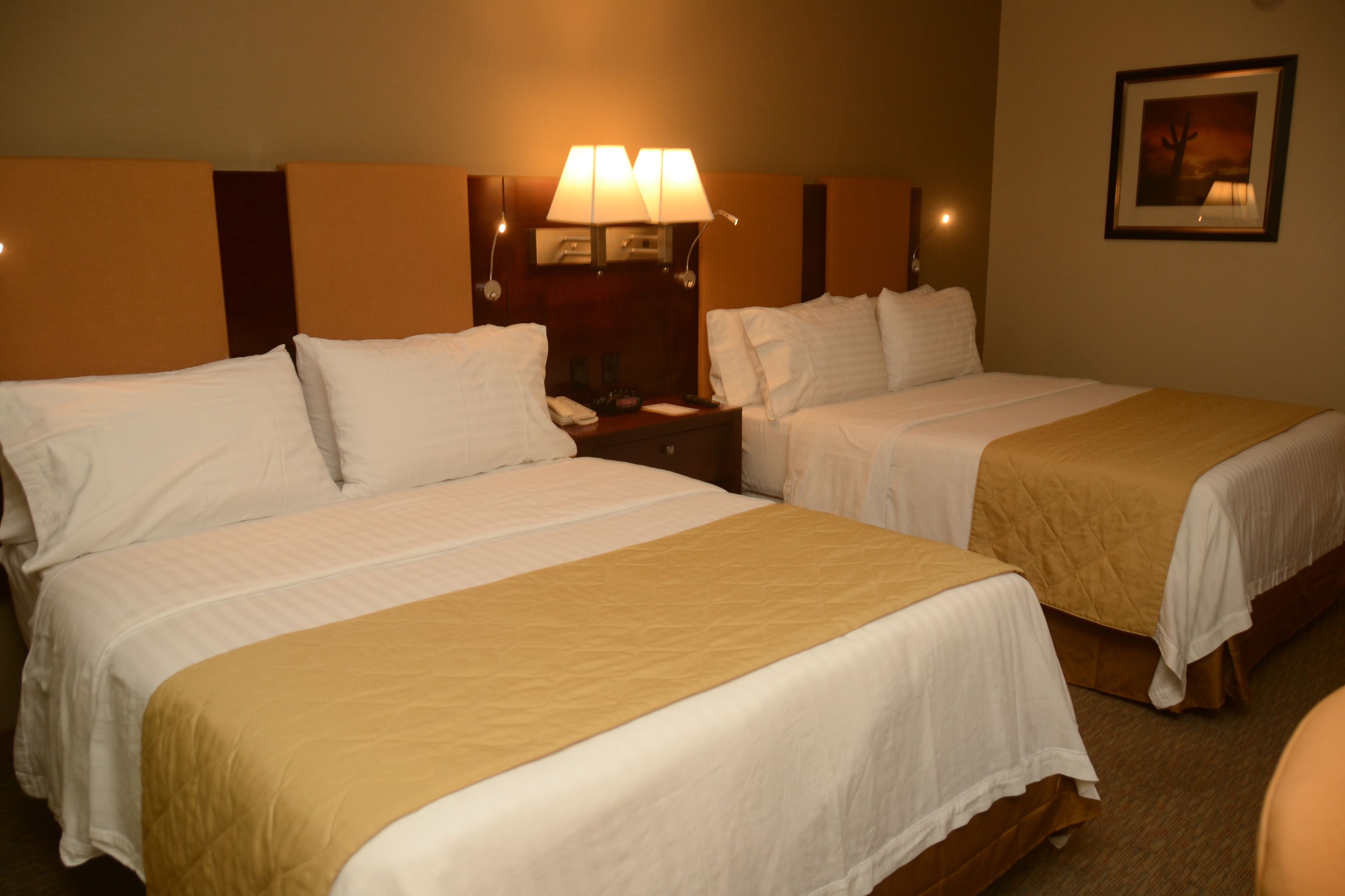 standard room, 2 queen beds | 1 bedroom, in-room safe, desk, laptop workspace