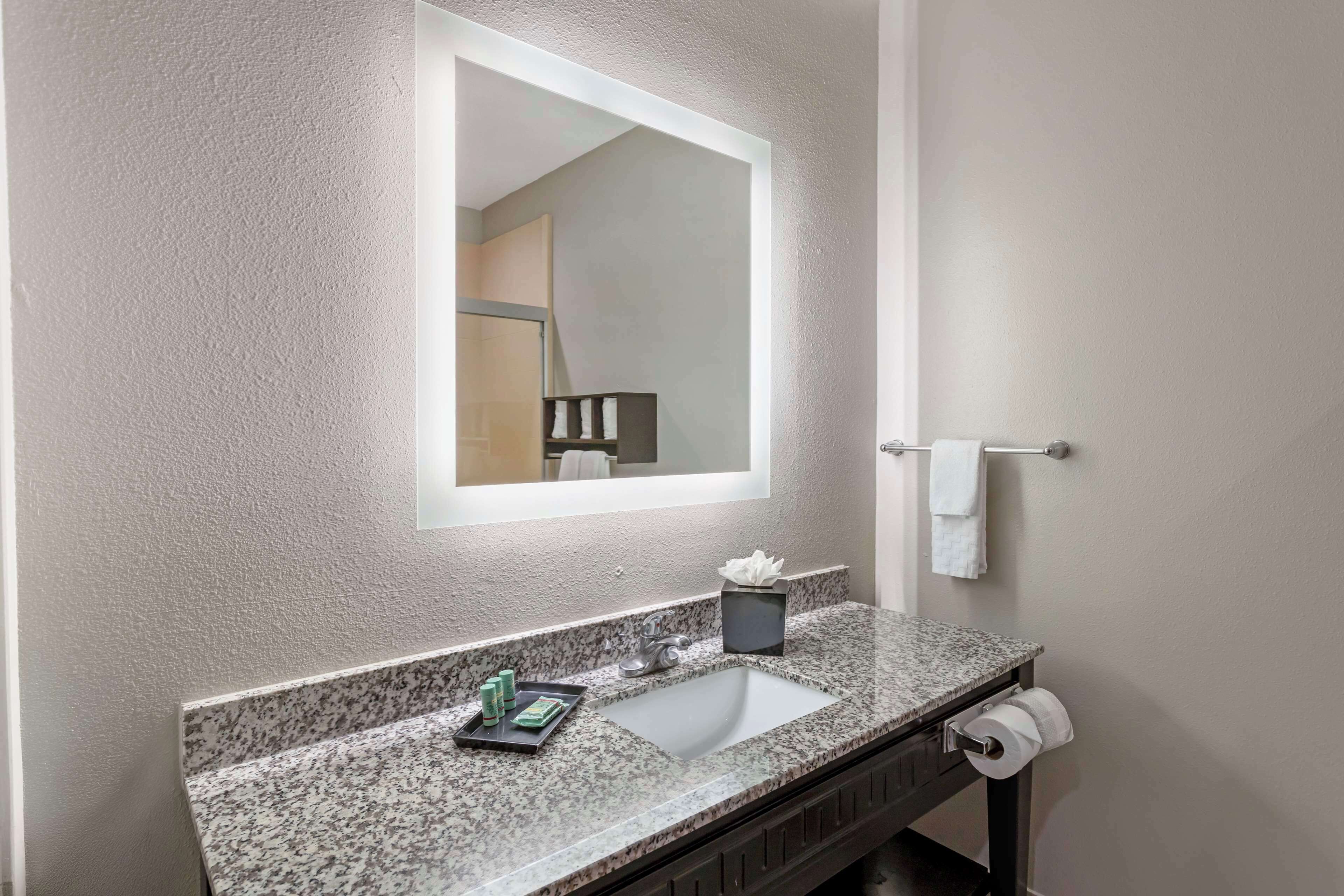 standard room, 1 king bed, non smoking, jetted tub | bathroom | combined shower/bathtub, free toiletries, hair dryer, towels