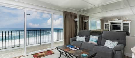 29 Oceanfront 3rd Floor | Living area | Flat-screen TV, DVD player, table tennis