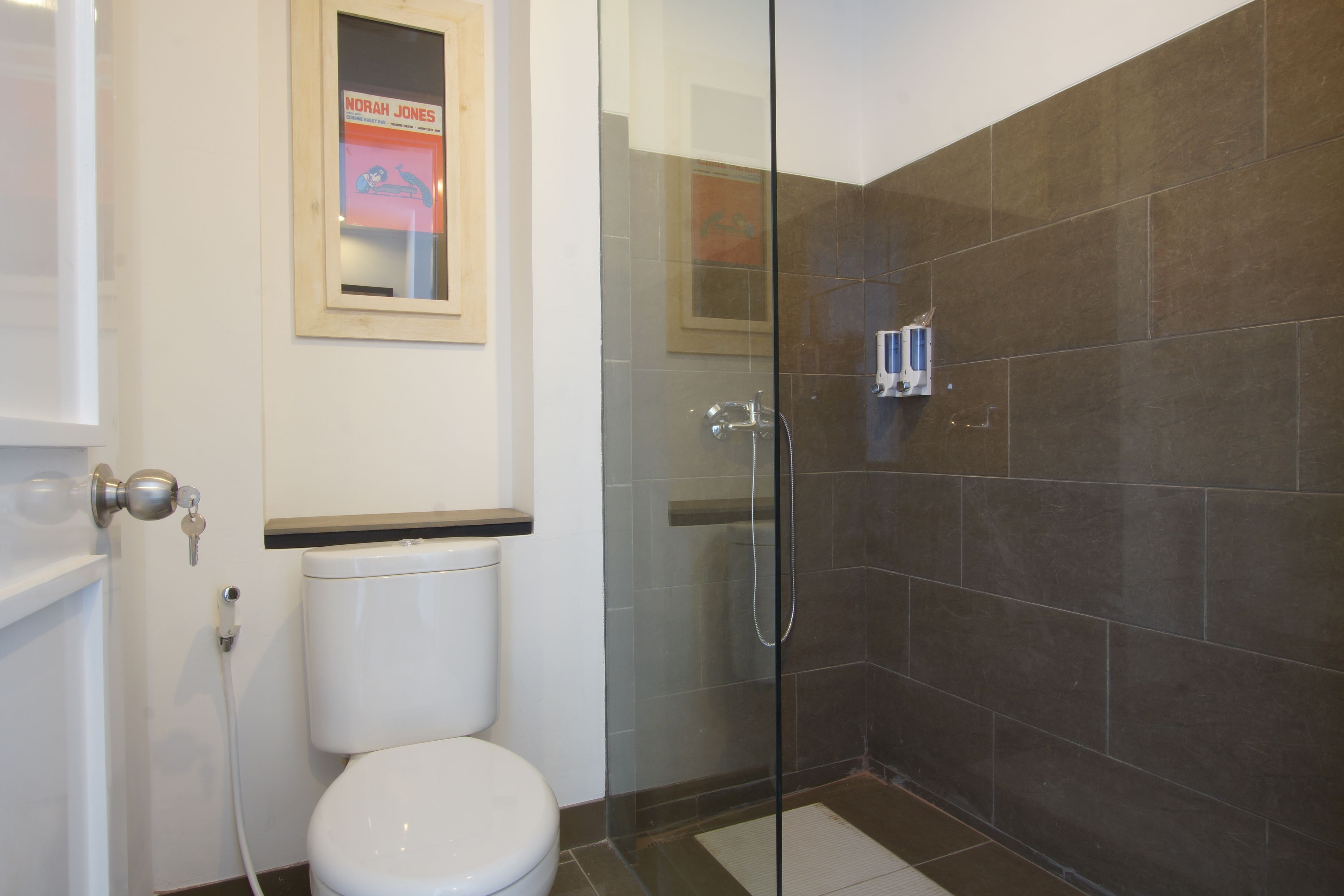 shower, free toiletries, hair dryer, slippers