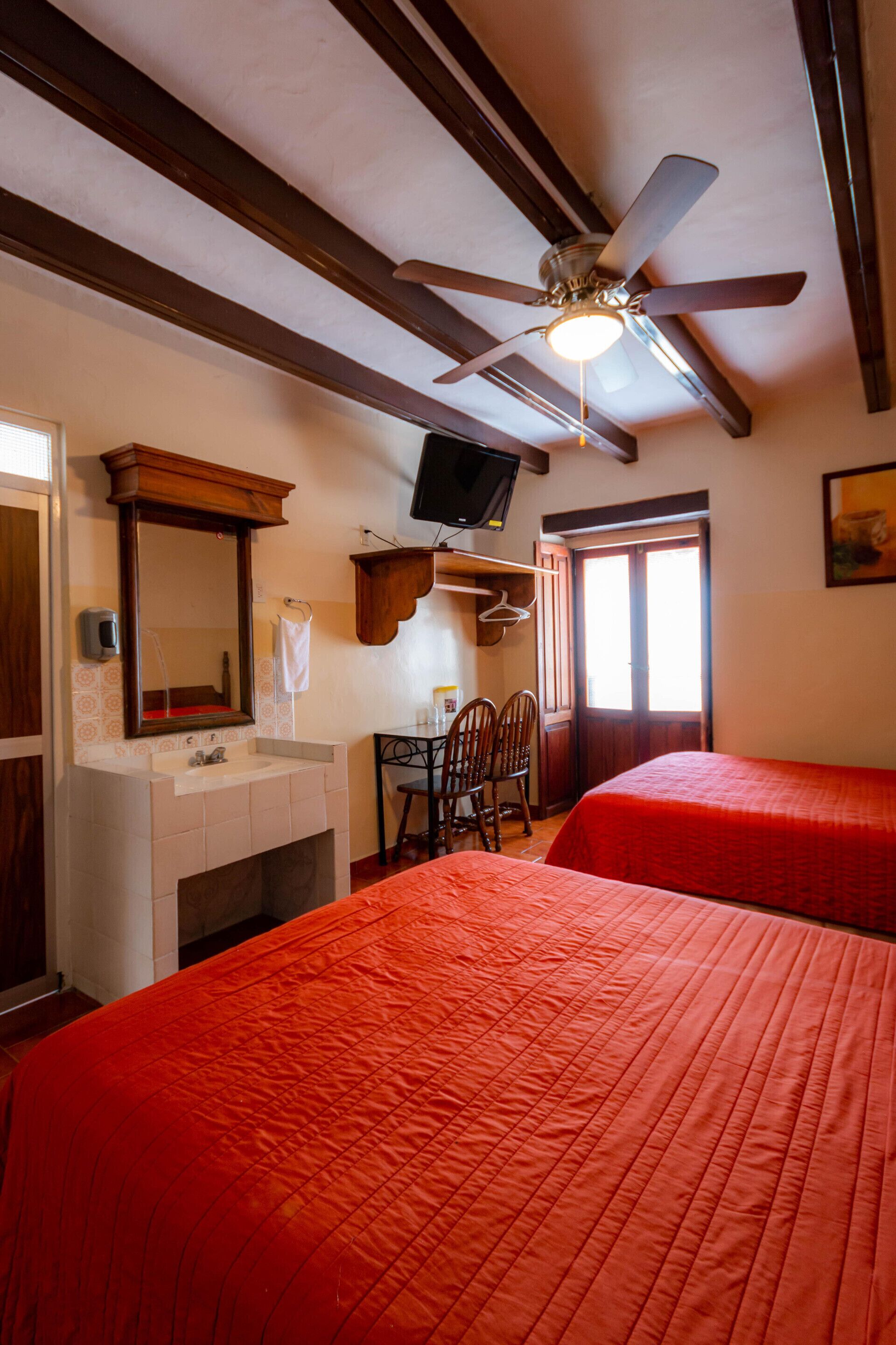 Down comforters, iron/ironing board, free WiFi, bed sheets