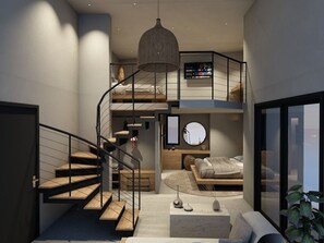 Maisonette suite | In-room safe, blackout curtains, soundproofing, iron/ironing board