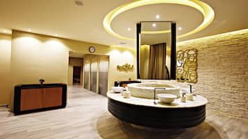 Body treatments, hydrotherapy, facials, manicures and pedicures