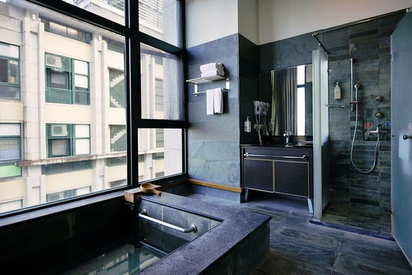 Standard Double Room | Bathroom | Separate tub and shower, spring water tub, rainfall showerhead