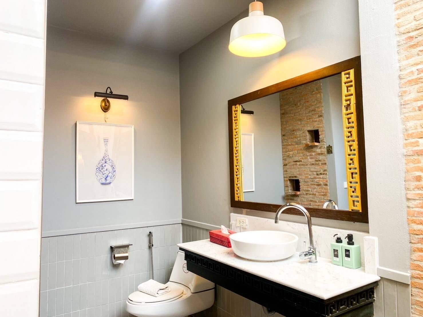 grand deluxe room | bathroom | free toiletries, bathrobes, slippers, bidet