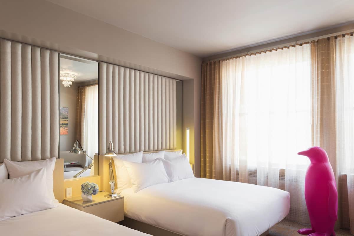 Deluxe Double Room, 2 Queen Beds | 1 bedroom, premium bedding, minibar, in-room safe