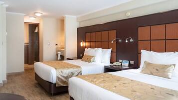 Standard Room, 2 Queen Beds, Non Smoking | In-room safe, desk, soundproofing, WiFi (free)