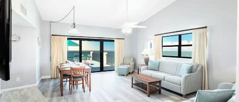 Penthouse 2 bedroom (AS-D) | Living area | 50-inch flat-screen TV with cable channels, TV