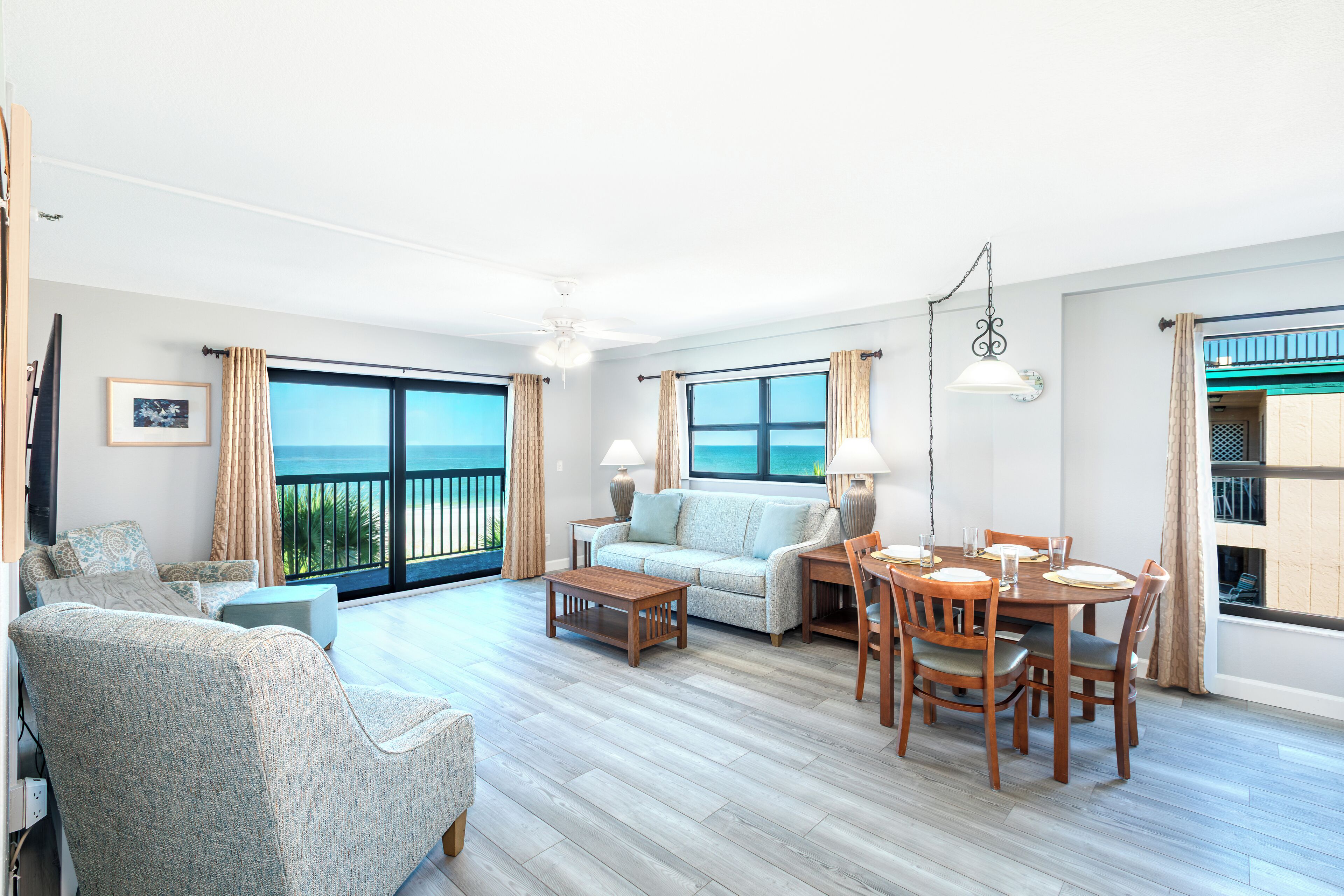 50-inch flat-screen TV with cable channels, TV