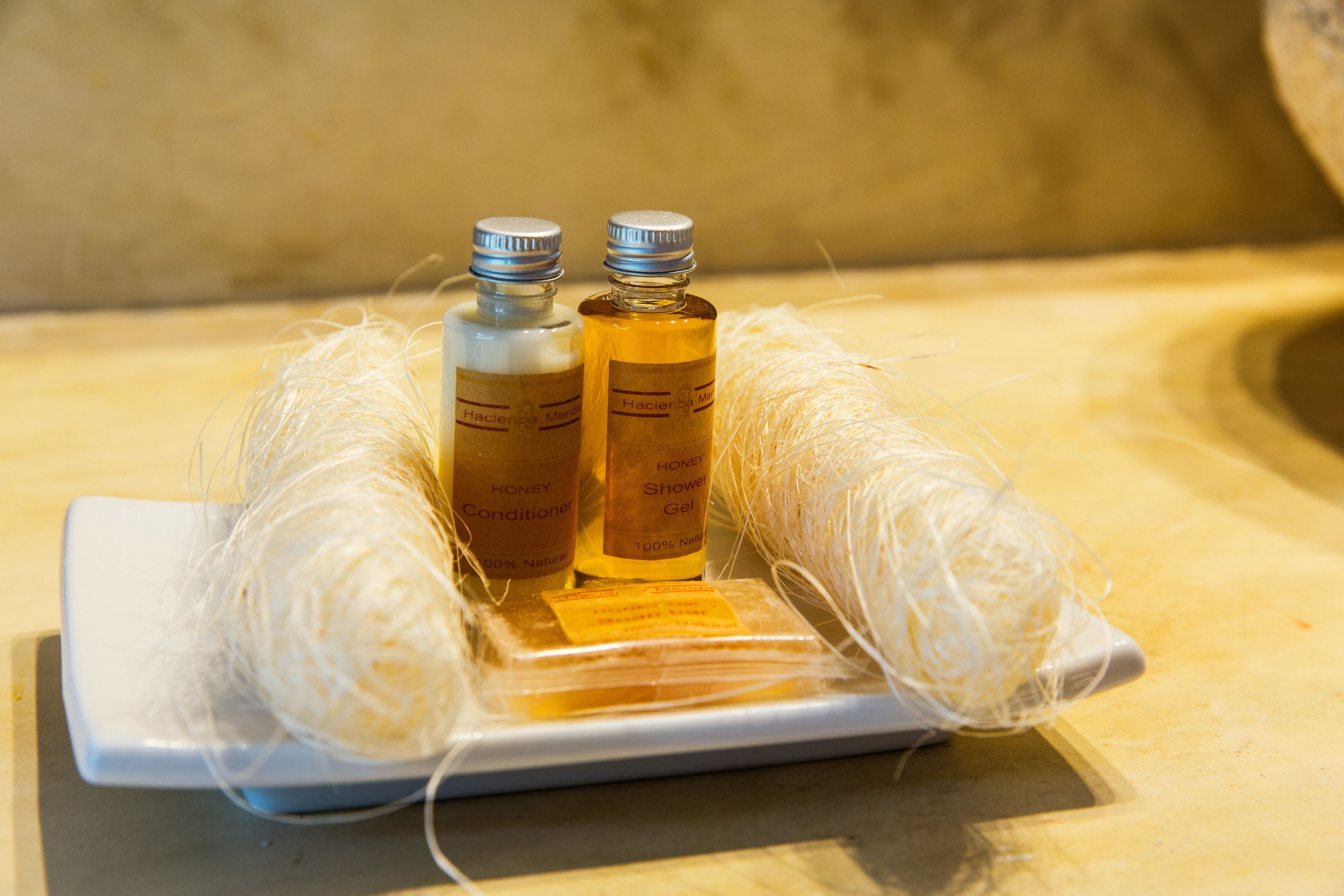 free toiletries, hair dryer, bathrobes, towels