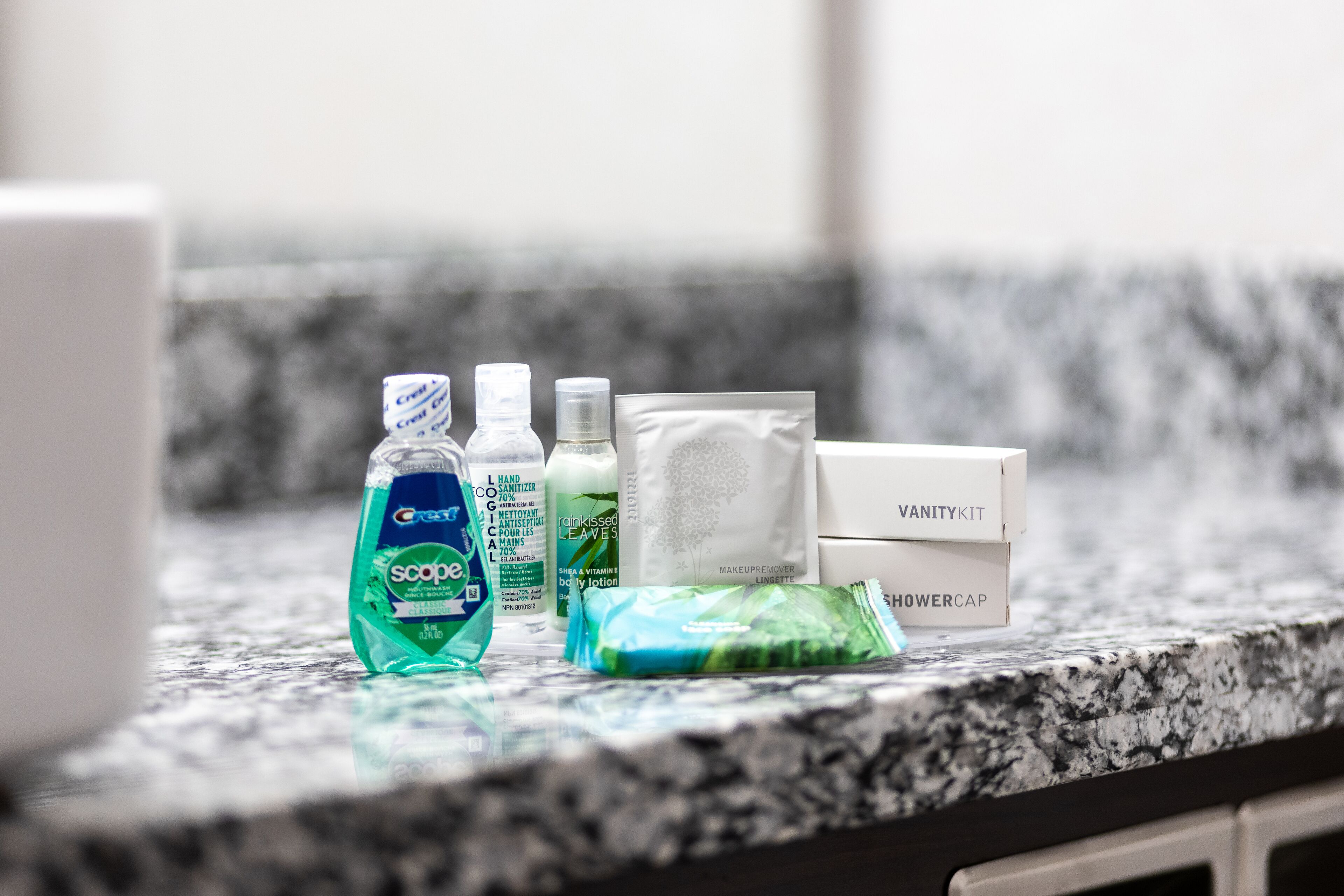 combined shower/bathtub, free toiletries, hair dryer, bathrobes