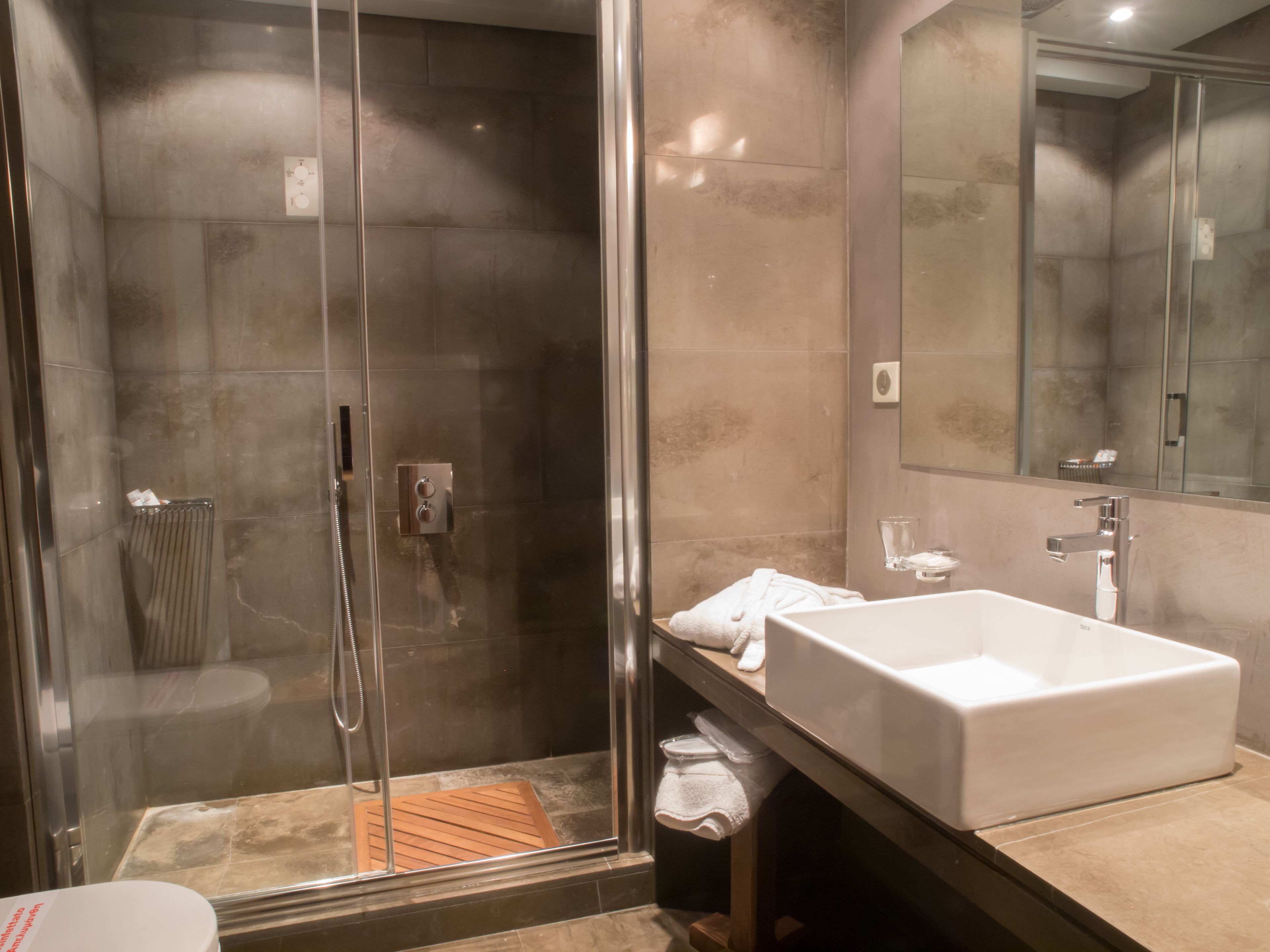comfort room | bathroom | shower, free toiletries, hair dryer, bathrobes