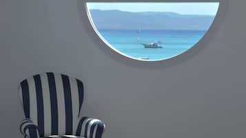 Chambre Standard Double ou avec lits jumeaux, vue mer | Vue de la chambre