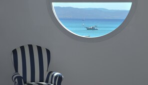 Habitación estándar con 1 cama matrimonial o 2 individuales, vista al mar | Vista desde la habitación