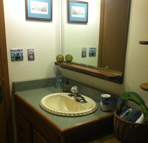 Shower, hair dryer, towels, shampoo - Whalesong Bed and Breakfast (Homer)