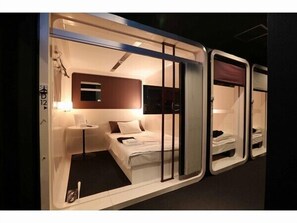 Free WiFi, bed sheets - First Cabin Hakata (Fukuoka)