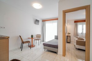 Apartment, 1 Bedroom | Hypo-allergenic bedding, blackout curtains, soundproofing - Elounda Residence Resort & Waterpark (Agios Nikolaos)
