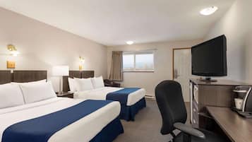 Room, 2 Queen Beds, Non Smoking | Desk, blackout curtains, iron/ironing board, rollaway beds