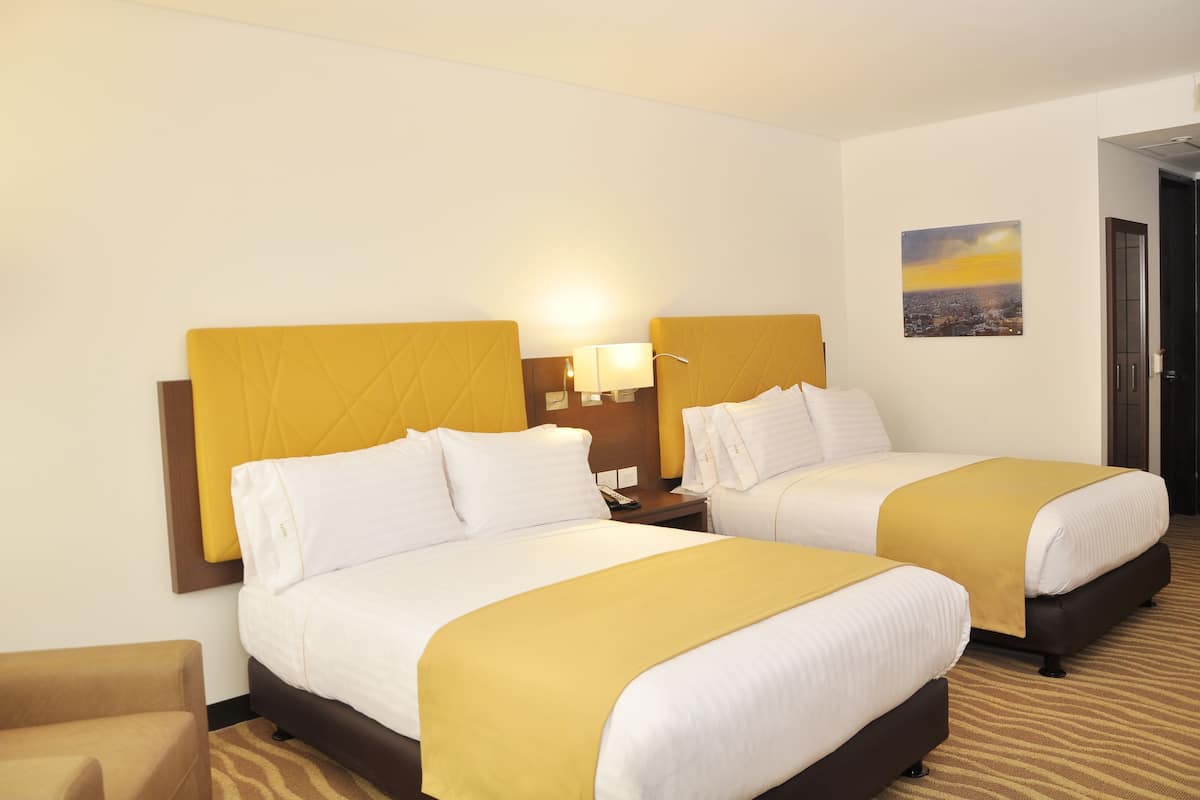 Standard Room, 2 Double Beds | Minibar, in-room safe, desk, laptop workspace
