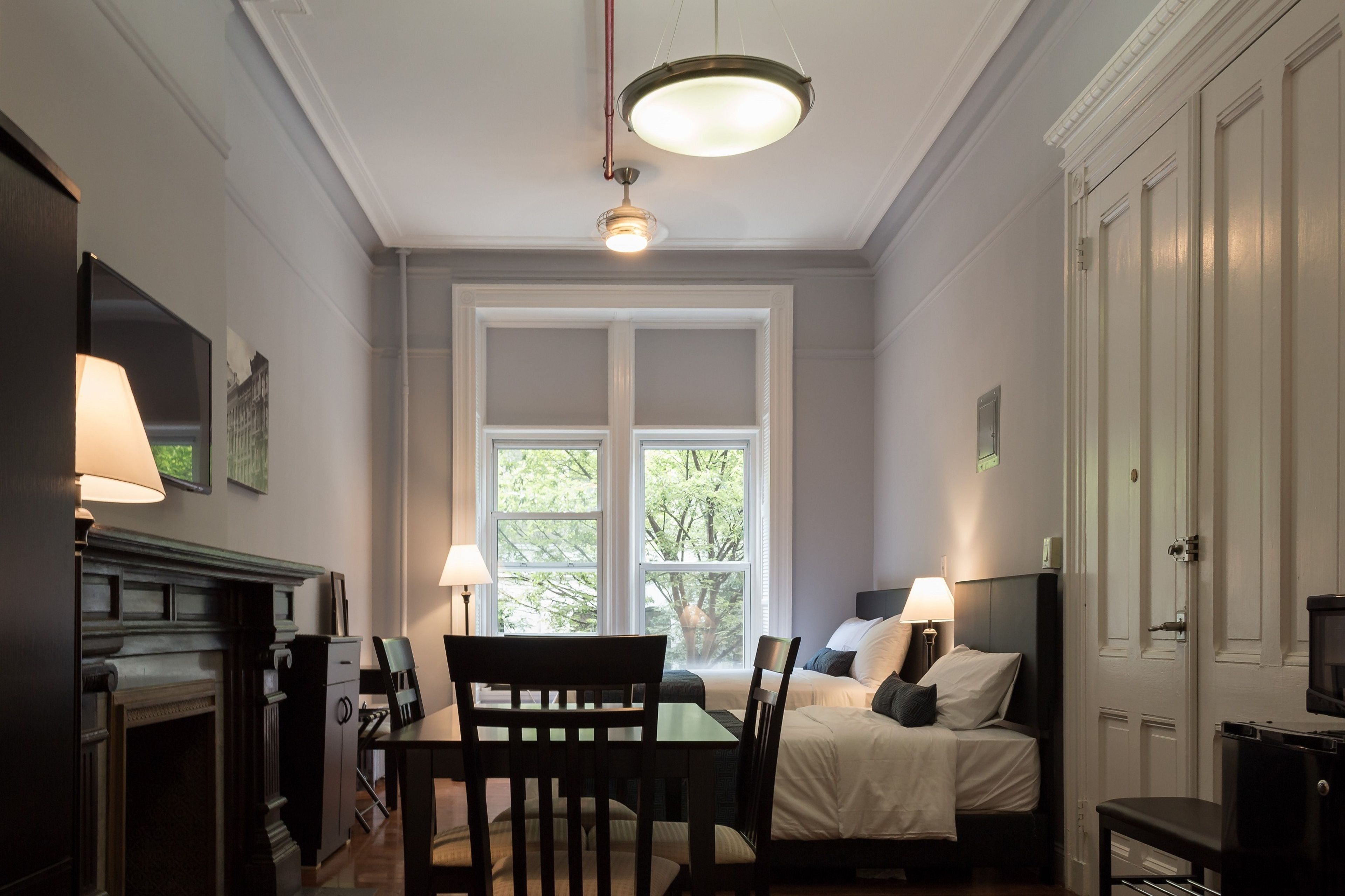 Family Room with Shared Bathroom | Living area | Flat-screen TV