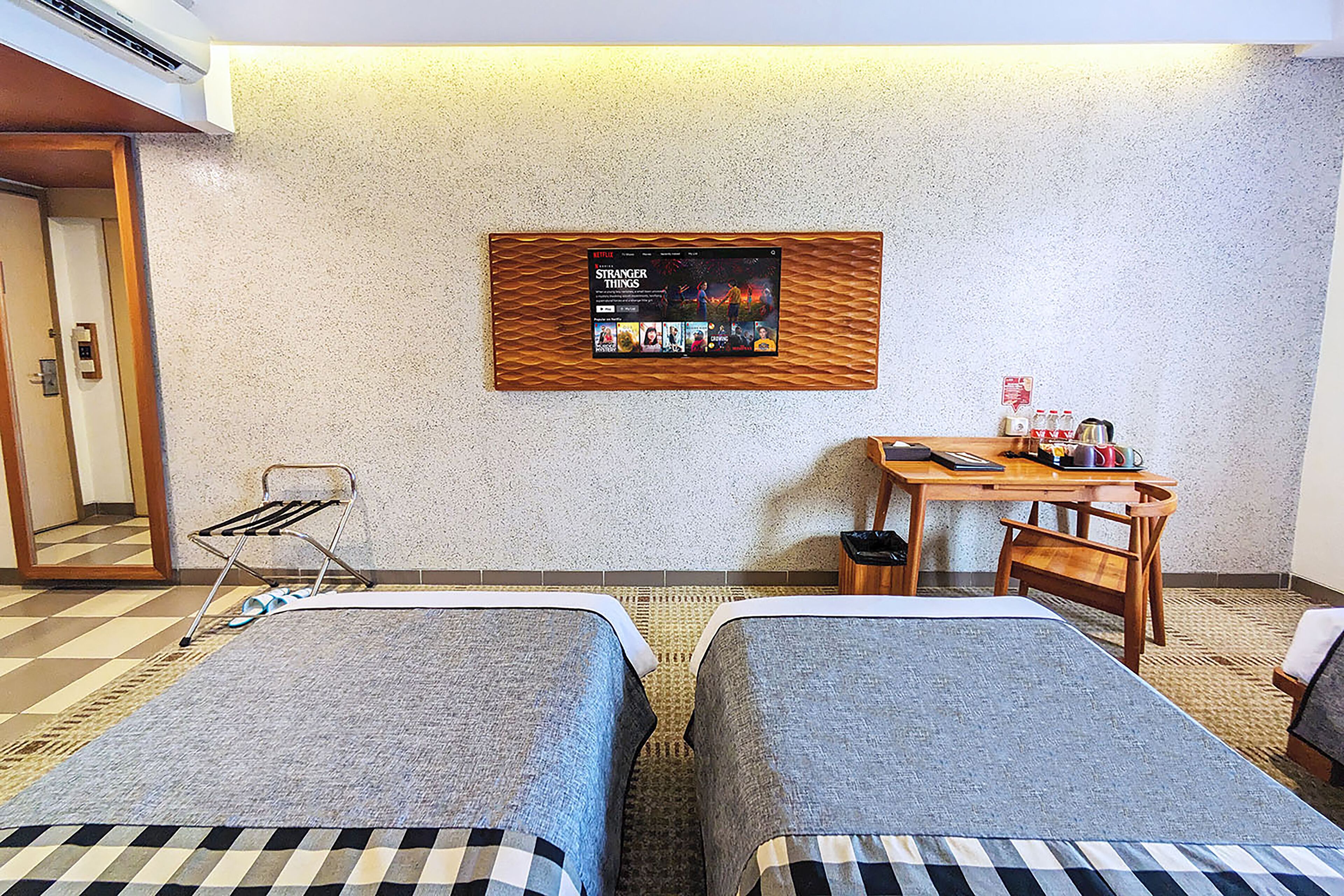 deluxe triple room (stylish) | in-room safe, desk, laptop workspace, free wifi