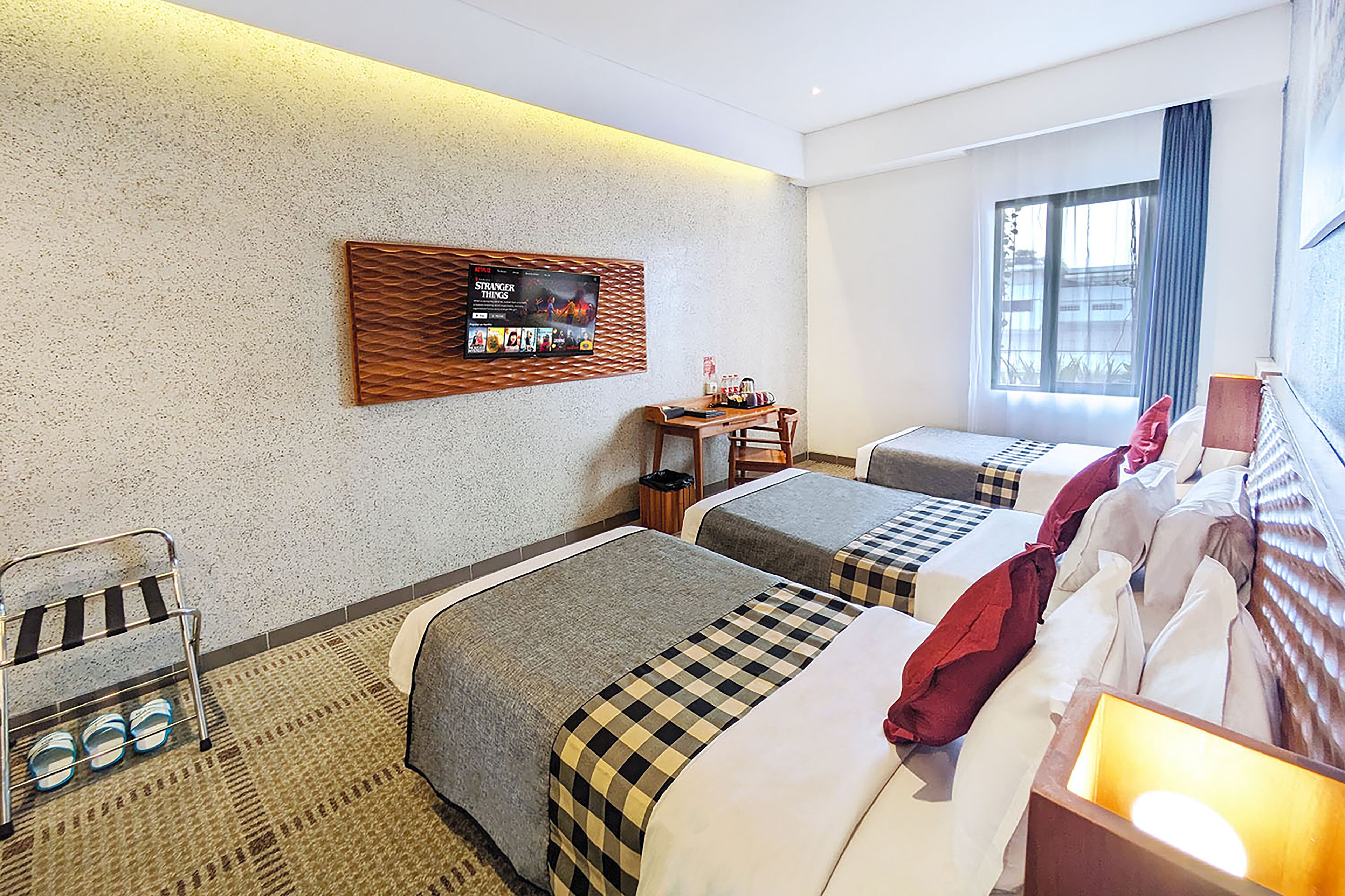 deluxe triple room (stylish) | in-room safe, desk, laptop workspace, free wifi