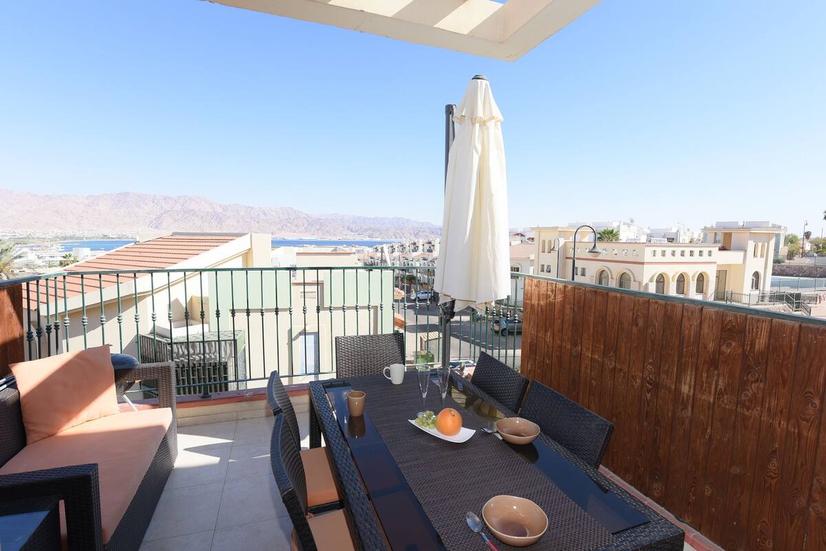 Apartment, 3 Bedrooms, Sea View (Avney Hoshen 22) | Balcony view