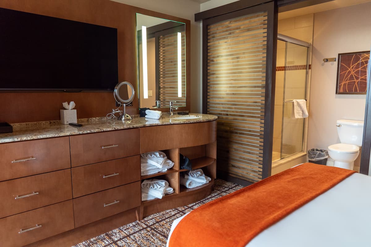 suite, 2 double beds (luxury double suite - non smoking) | bathroom | free toiletries, hair dryer, towels, soap