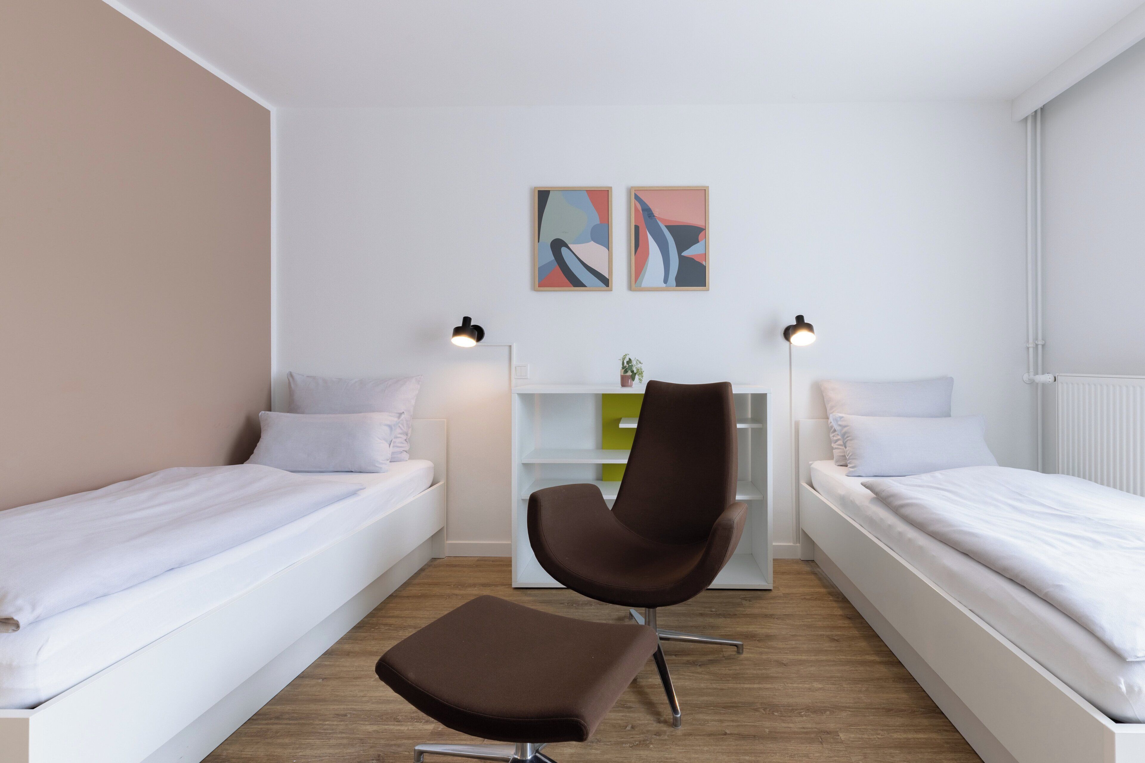 Studio, 2 Twin Beds, Balcony (Furnished Balcony) | Hypo-allergenic bedding, in-room safe, individually furnished, desk