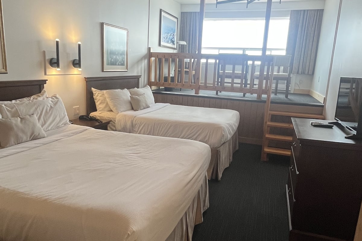 room, 2 queen beds | 1 bedroom, iron/ironing board, free wifi, bed sheets
