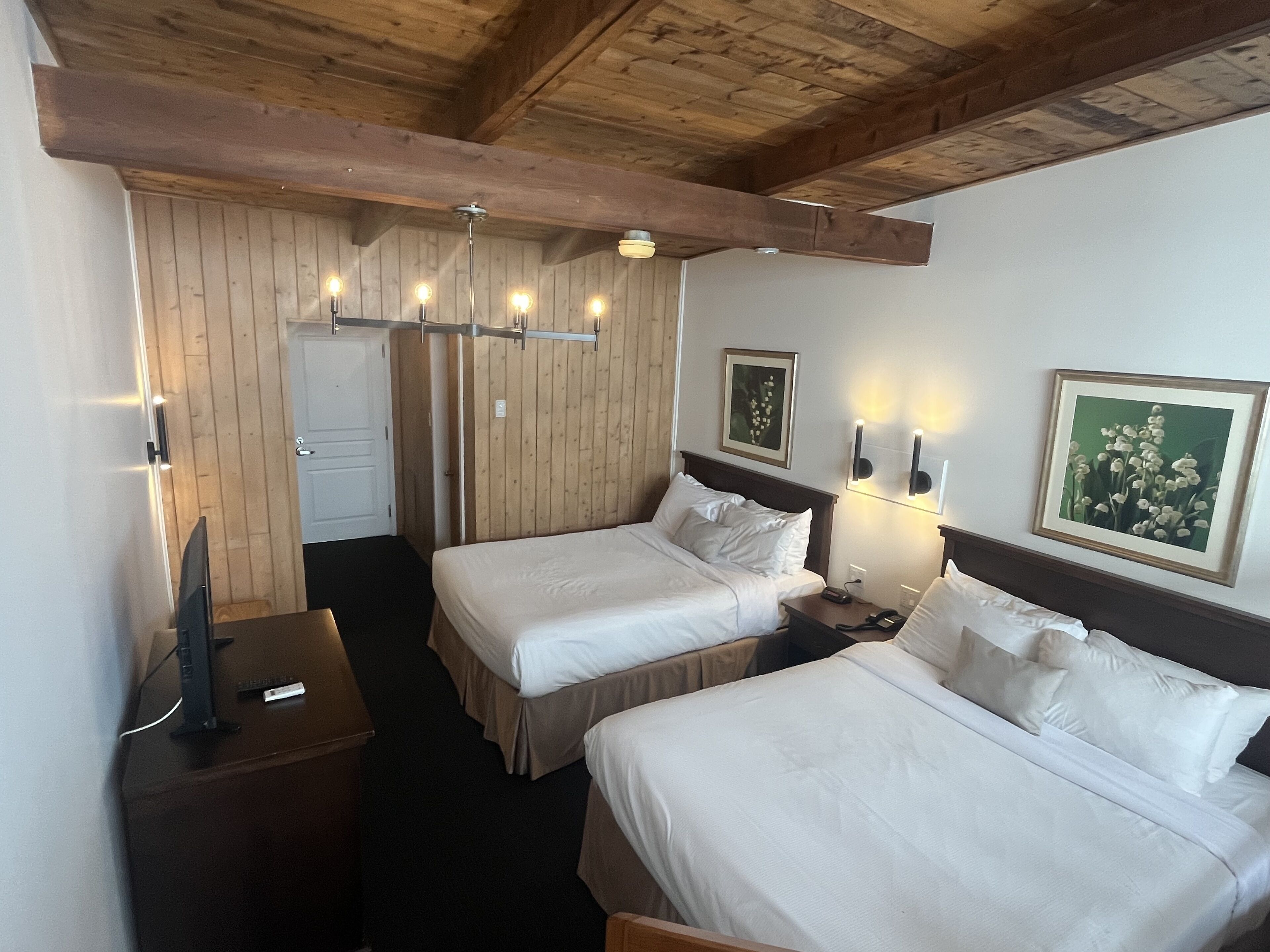 room, 2 queen beds | 1 bedroom, iron/ironing board, free wifi, bed sheets