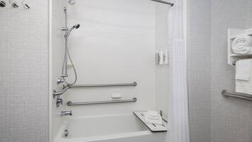 Towels, soap, shampoo, toilet paper