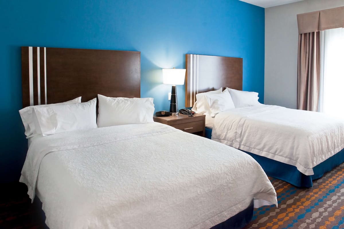 Room, 2 Queen Beds, Refrigerator & Microwave | In-room safe, free WiFi, bed sheets