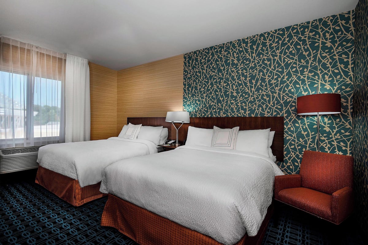 1 bedroom, desk, blackout curtains, iron/ironing board