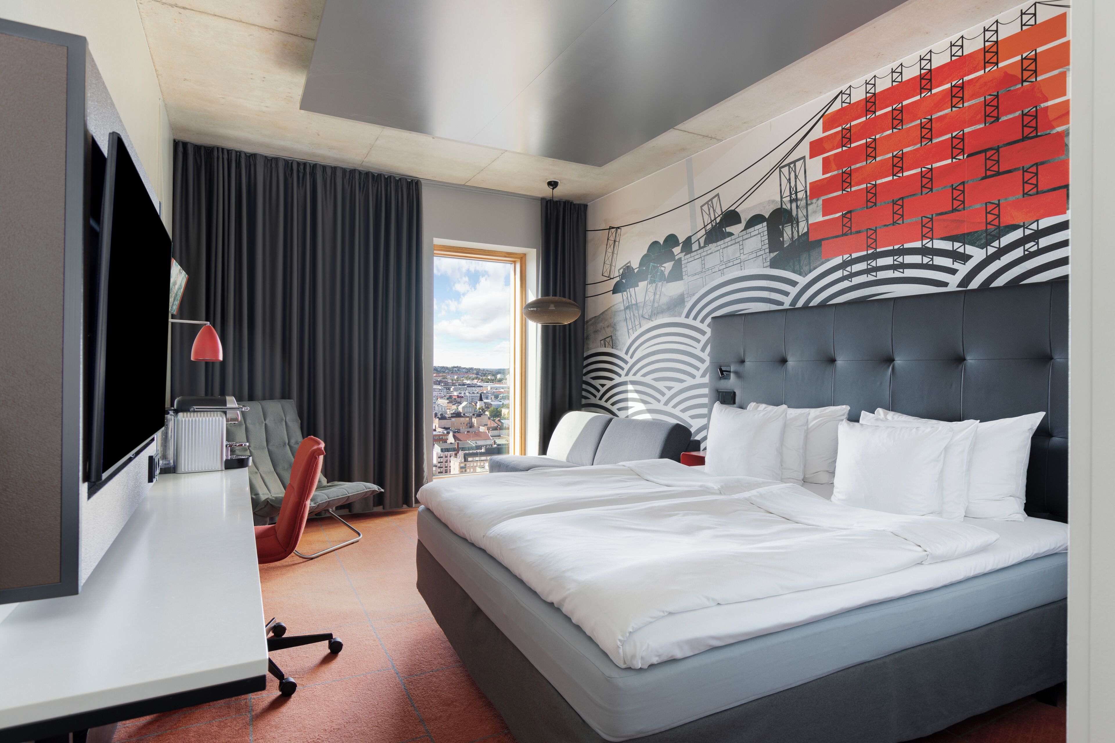 Room, 1 King Bed (Solo Up with sofa bed) | Minibar, in-room safe, individually decorated, desk