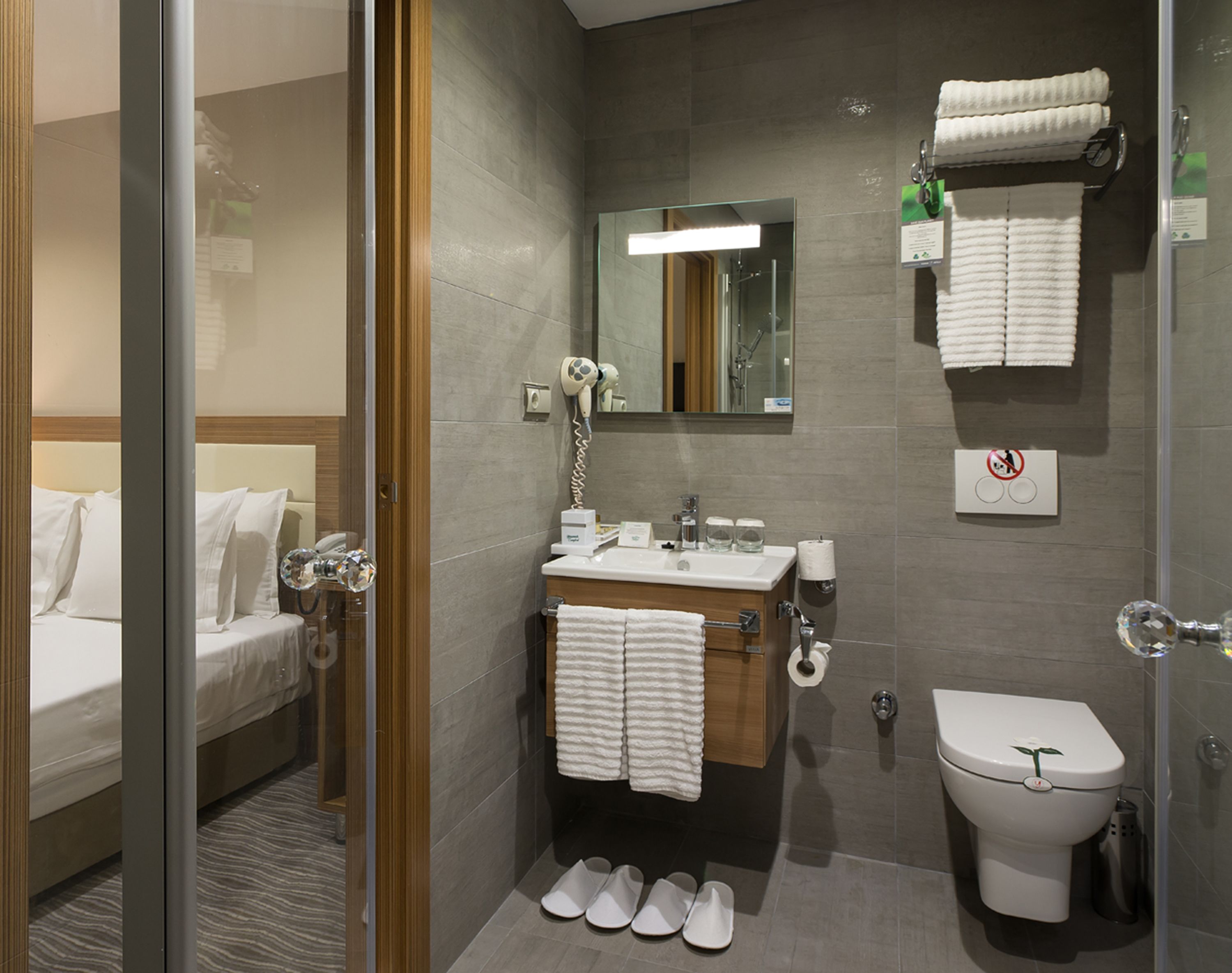 economy single room | bathroom | shower, free toiletries, hair dryer, towels