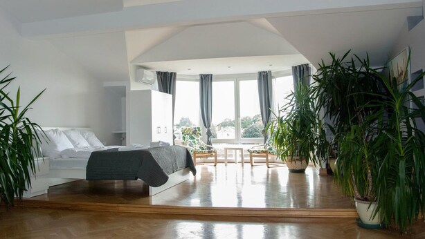 Studio, Kitchen, River View | Premium bedding, down comforters, blackout drapes - OKAY Hostel&House (Krakow)