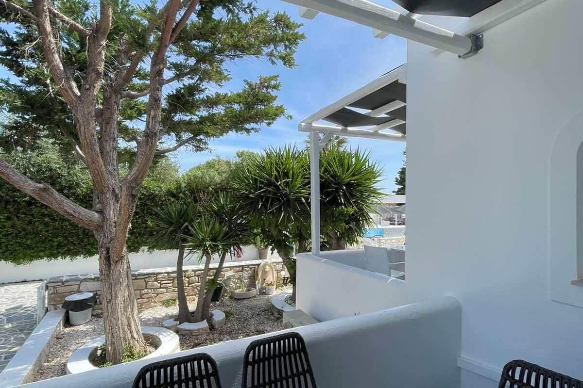 Apartamento familiar, 2 habitaciones, balcón, planta baja | Vistas del balcón