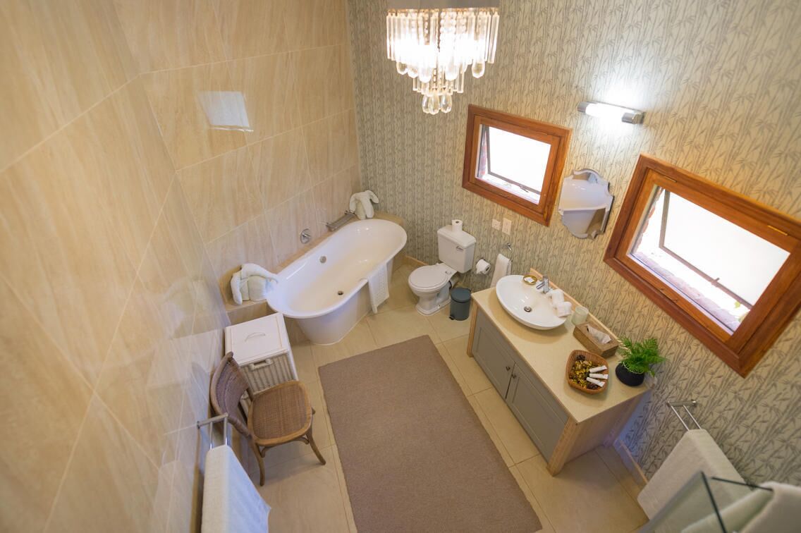 deluxe double or twin room, 1 double or 2 single beds, non smoking, garden view | bathroom | separate bathtub and shower, deep-soaking bathtub, free toiletries