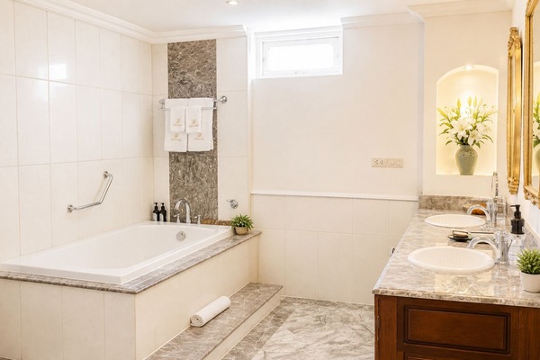 Colonial One Bedroom Deluxe Suite | Bathroom