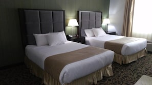 Premium bedding, desk, iron/ironing board, cribs/infant beds