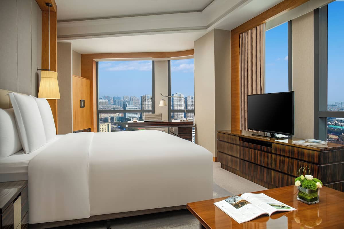 Premium bedding, memory-foam beds, in-room safe, desk