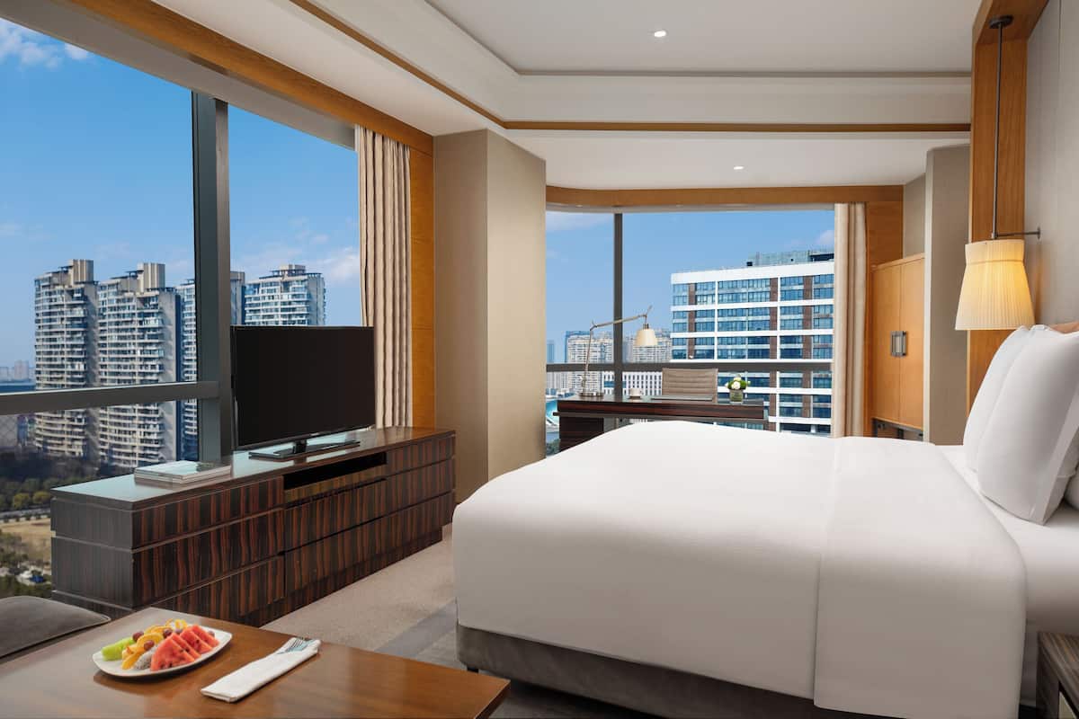 Premium bedding, memory-foam beds, in-room safe, desk