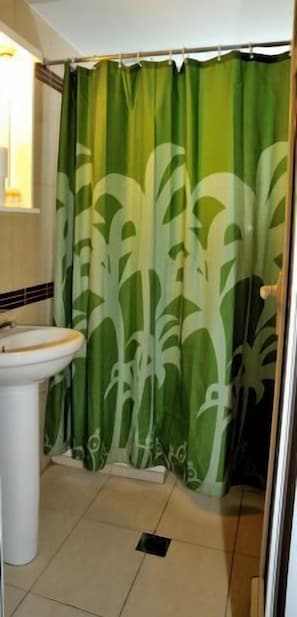 Economy Room (Interior View ) | Bathroom | Shower, rainfall showerhead, hair dryer, towels - Atlantis Hotel (Thessaloniki)